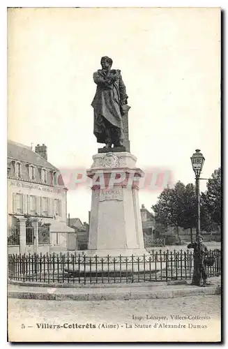 Cartes postales Villers Cotterets Aisne La Statue d'Alexandre Dumas
