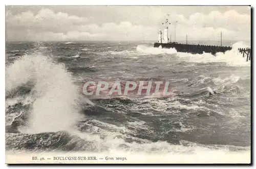 Cartes postales Boulogne sur Mer Gros Temps