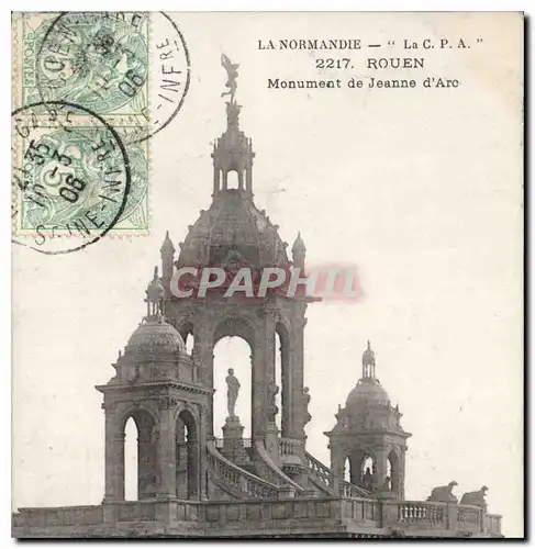 Cartes postales Rouen Monument de Jeanne d'Arc