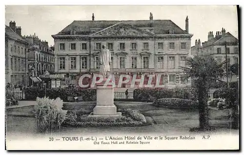 Ansichtskarte AK Tours L et L L'Ancien Hotel de Ville et le Square Rabelais