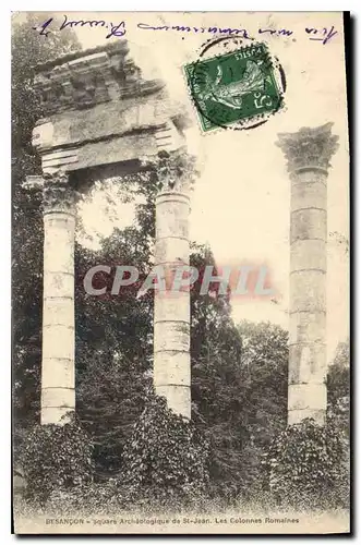 Cartes postales Besancon Square archeologique de St Jean Les colonnes romaines