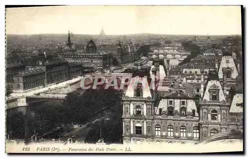 Ansichtskarte AK Paris Panorama des Huits Ponts