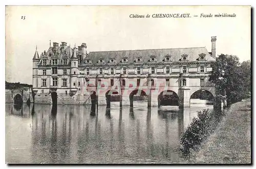 Cartes postales Chateau de Chenonceaux Facade meridionale