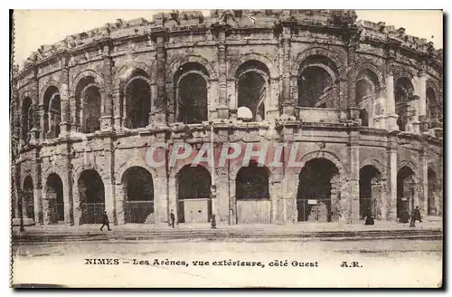 Cartes postales Nimes Les Arenes vue exteriure cote Ouest