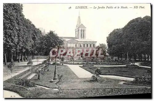 Cartes postales Lisieux Le Jardin Public et le Musee
