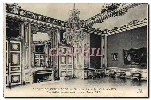 Cartes postales Palais de Versailles Chambre a coucher de Louis XVI