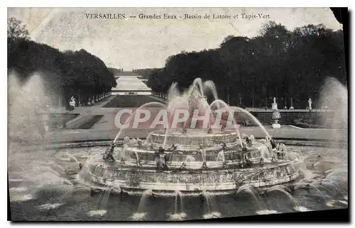 Ansichtskarte AK Versailles Grandes Eaux Bassin de Latone et Tapis Vert