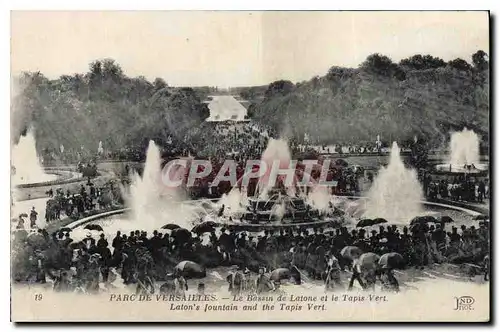 Cartes postales Parc de Versailles Le Bassin de Latone et le Tapis Vert