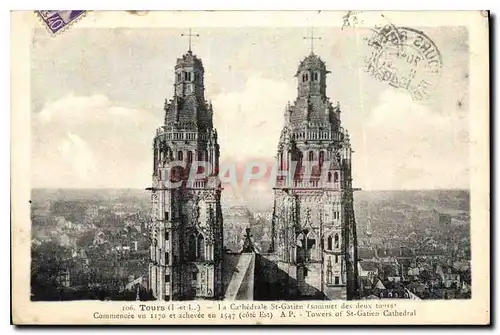 Cartes postales Tours La Cathedrale St Gatien