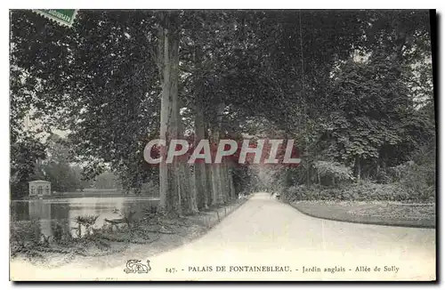 Ansichtskarte AK Palais de Fontainebleau Jardin anglais Allee de Sully