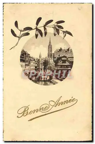 Cartes postales Bonne Annee Strasbourg Quai de la Petite France