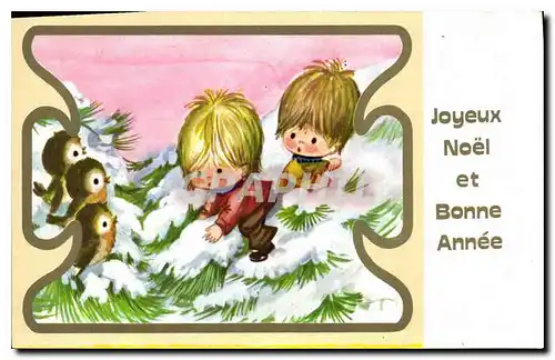 Cartes postales Joyeux Noel et Bonne Annee Enfants
