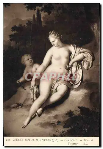 Cartes postales Musee Royal d'Anvers Van Muris Venus et l'amour