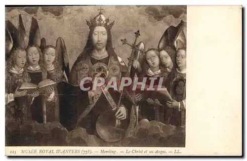 Cartes postales Musee Royal d'Anvers Memling Le Christ et ses Anges