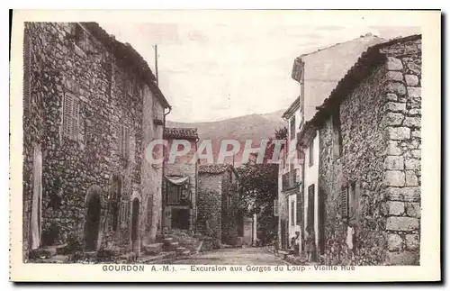 Cartes postales Gourdon A M Excursion aux Gorges du Loup Vielle Rue