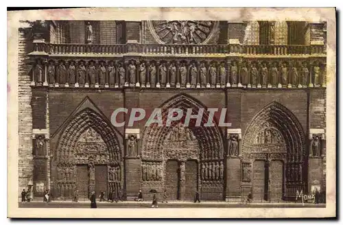 Cartes postales Les Petits Tableaux de Paris Notre Dame le Triple Portail et la Galerie