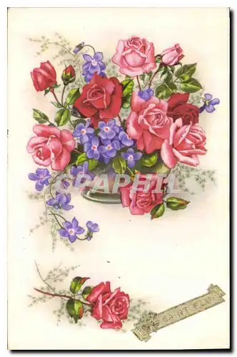 Cartes postales Fantaisie Fleurs