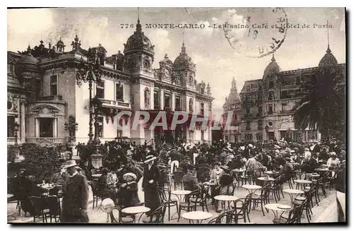 Cartes postales Monte Carlo Le Casino Cafe et Hotel de Paris