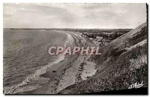 Ansichtskarte AK Carolles Manche La Plage vue des falaises