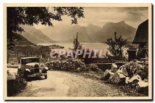 Cartes postales Annecy et son Lac Haute Savoie Vue prise de la Route d'Annecy a Talloires Automobile