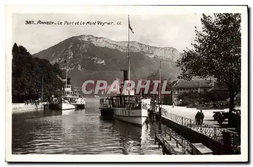 Cartes postales Annec Le Port et le Mont Veyrier Bateaux