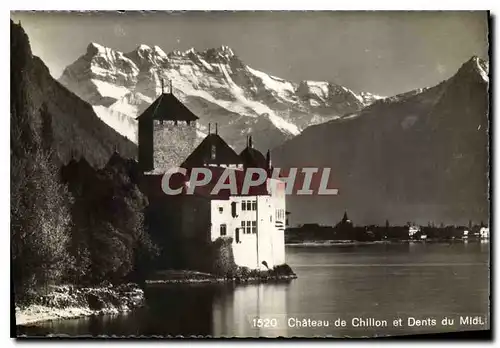 Cartes postales Chateau de Chillon et Dents du Midi