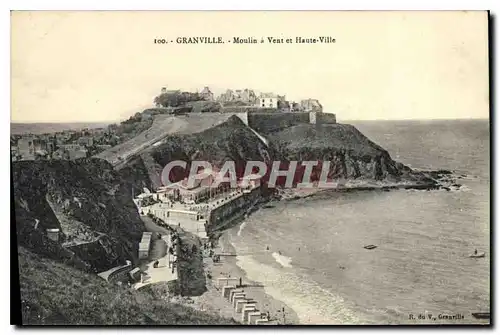 Cartes postales Granville Moulin a Vent et Haute Ville