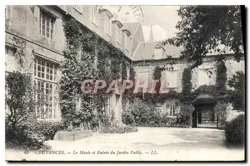 Ansichtskarte AK Coutances Le Musee et Entree du Jardin Public