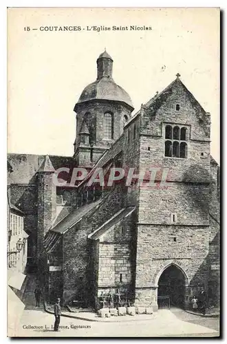 Ansichtskarte AK Coutances L'Eglise Saint Nicolas