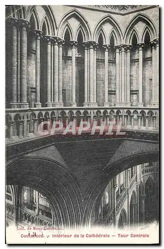 Cartes postales Coutances Interieur de la Cathedrale Tour Centrale