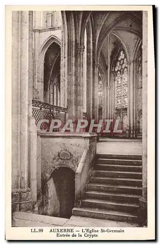 Cartes postales Auxerre Eglise St Germain Entree de la Crypte