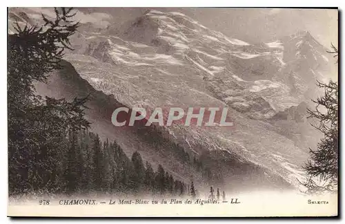 Cartes postales Chamonix le Mont Blanc vu du Plan des Aiguilles