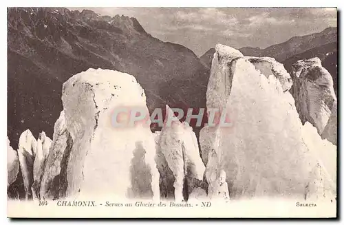 Cartes postales Chamonix Seracs au Glacier des Bossons