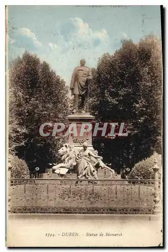 Cartes postales Duren statue de Bismarck