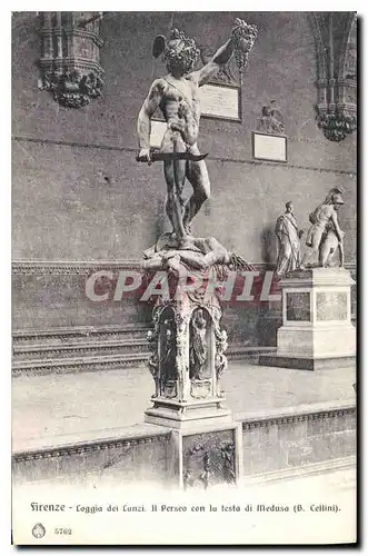 Ansichtskarte AK Firenze Loggia dei Lanzi Il Perseo con la testa di Medusa B Cellini