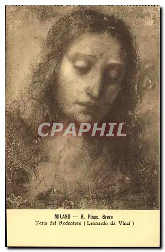 Ansichtskarte AK Milano R Pinac Brera Testa del Redentore Leonardo da Vinci