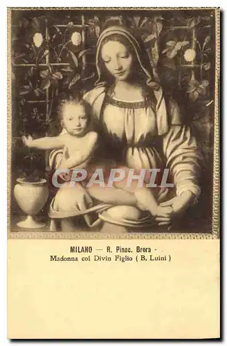 Ansichtskarte AK Milano R Pinac Brera Madonna Col divin Figlio B Luini