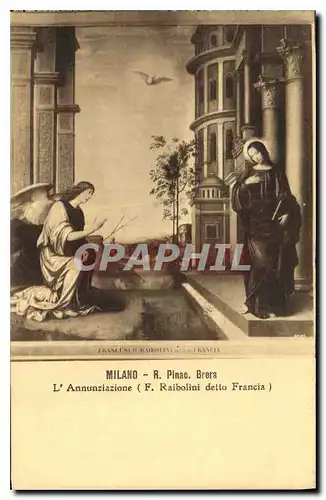 Cartes postales Milano R Pinac Brera l'Annunziazione F Raibolini detto Francia