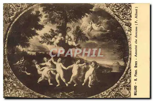 Cartes postales Milano R Pinac Brera Amorini che danzano F Albani