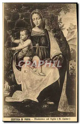 Cartes postales Certosa di Pavia Madonna Col Figlio B Luino