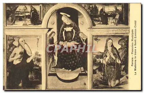 Cartes postales Ferrara Pinacoteca Municipale la Madonna in Trono e santi Lorenzo Costa