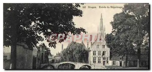 Cartes postales Bruges entree du Beguinage