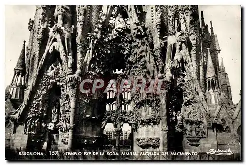 Ansichtskarte AK Barcelona Templo Exp de la SGDA Familia Fachada del Nacimiento