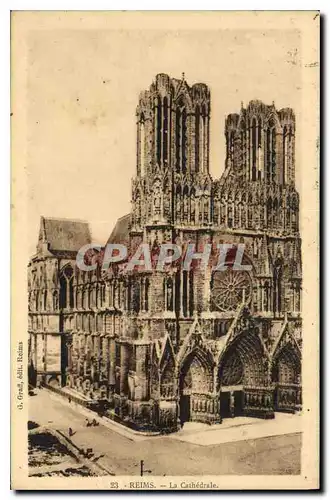 Cartes postales Reims la Cathedrale