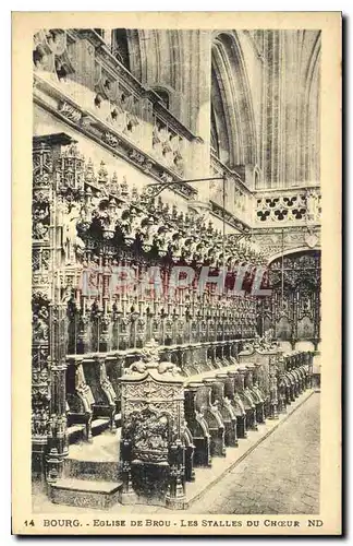 Cartes postales Bourg Eglise de Brou les stalles du Choeur