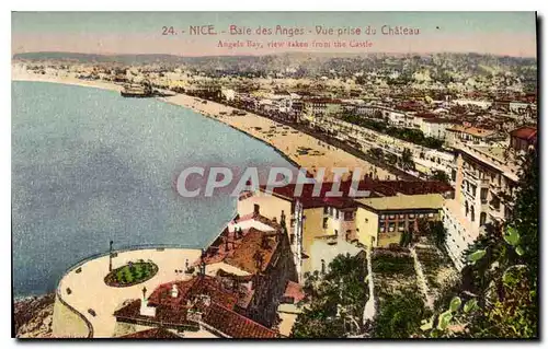 Cartes postales Nice Baie des Anges vue prise du chateau