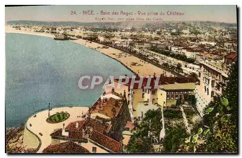 Cartes postales Nice Baie des Anges vue prise du chateau