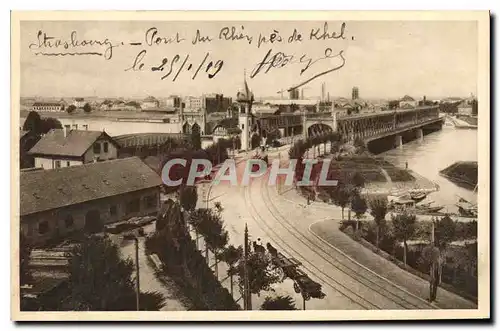 Ansichtskarte AK Strasbourg Pont du Rhin pres Kehl