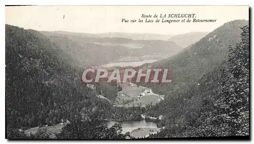 Cartes postales Route de la Schlucht vue sur les Lacs de Longemer et de Retournemer