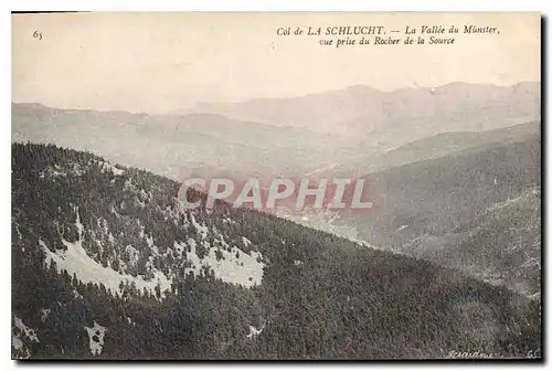 Cartes postales Col de la Schlucht la Vallee du Muster vue prise du Rocher de la Source